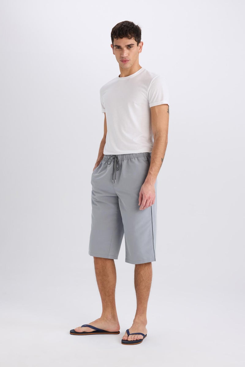 DeFacto Grey Man Long Fit Swim Shorts Casual - Image 3